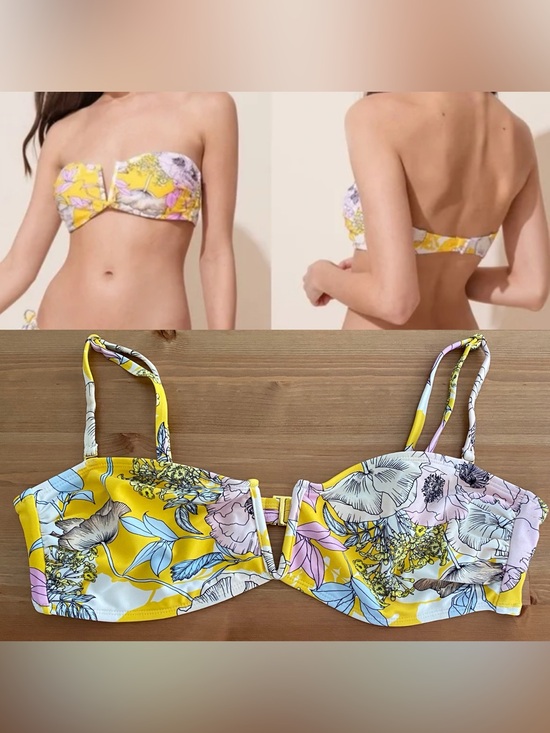 Yumi Kim Other - Yumi Kim Sz‎ L Bora Bora Yellow Deep Sea Bandeau Top W/ Removable Straps